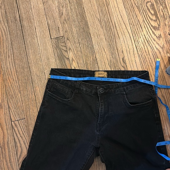 Men Size 34 Black Skinny Jeans - Picture 3 of 6